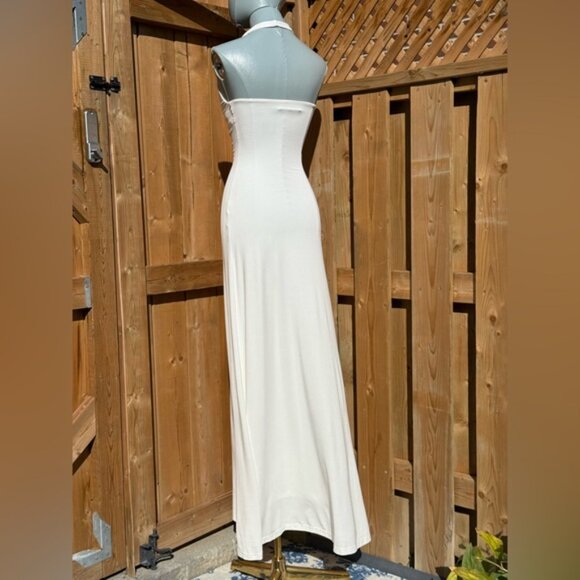 🆕 MISHA COLLECTION 🧿 NWOT The Jennifer Cupro Maxi Dress, Ivory - Sz XS - Picture 7 of 16
